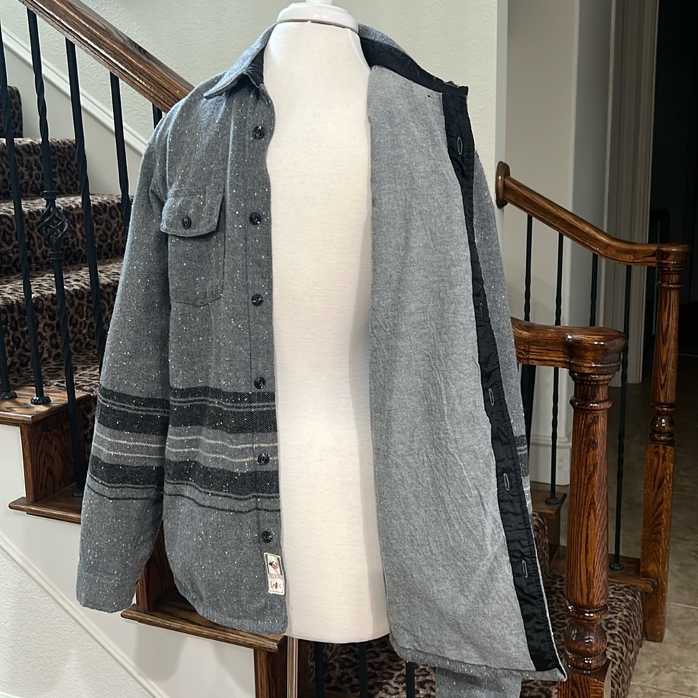 Levi’s Flannel Button Down Shirt/Shacket Gray Ful… - image 4